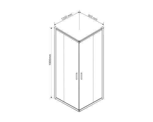 Душевой уголок 120x90 см Vincea Garda VSS-1G9012CL прозрачное