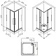 Приобрести Душевой уголок 87,8х87,8 см Am.Pm Func W84G-403-9090-MT прозрачное в магазине сантехники Santeh-Crystal.ru