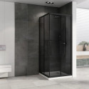 Душевой уголок 80х80 см Abber Schwarzer Diamant AG02080BDTH тонированное