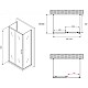 Приобрести Душевой уголок 100х60 см Abber Schwarzer Diamant AG30100B-S60B-S60B прозрачное в магазине сантехники Santeh-Crystal.ru