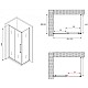 Приобрести Душевой уголок 100х50 см Abber Schwarzer Diamant AG30100BH-S50B прозрачное в магазине сантехники Santeh-Crystal.ru