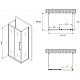 Купить Душевой уголок 100х50 см Abber Schwarzer Diamant AG30100MH-S50M-S50M матовое в магазине сантехники Santeh-Crystal.ru