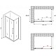 Приобрести Душевой уголок 110х50 см Abber Schwarzer Diamant AG30110H-S50 прозрачное в магазине сантехники Santeh-Crystal.ru