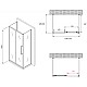 Заказать Душевой уголок 110х50 см Abber Schwarzer Diamant AG30110H-S50-S50 прозрачное в магазине сантехники Santeh-Crystal.ru