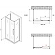 Купить Душевой уголок 110х60 см Abber Schwarzer Diamant AG30110H-S60-S60 прозрачное в магазине сантехники Santeh-Crystal.ru
