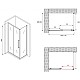 Заказать Душевой уголок 110х50 см Abber Schwarzer Diamant AG30110MH-S50M матовое в магазине сантехники Santeh-Crystal.ru