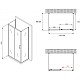 Приобрести Душевой уголок 120х50 см Abber Schwarzer Diamant AG30120B-S50B-S50B прозрачное в магазине сантехники Santeh-Crystal.ru