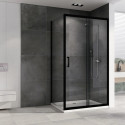 Душевой уголок 130х50 см Abber Schwarzer Diamant AG30130B-S50B прозрачное