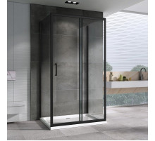 Душевой уголок 130х50 см Abber Schwarzer Diamant AG30130B-S50B-S50B прозрачное