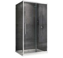 Душевой уголок 140х50 см Abber Schwarzer Diamant AG30140H-S50 прозрачное