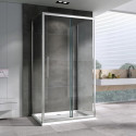 Душевой уголок 140х50 см Abber Schwarzer Diamant AG30140H-S50-S50 прозрачное