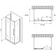 Приобрести Душевой уголок 150х60 см Abber Schwarzer Diamant AG30150BH-S60B-S60B прозрачное в магазине сантехники Santeh-Crystal.ru