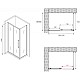 Купить Душевой уголок 150х60 см Abber Schwarzer Diamant AG30150H-S60 прозрачное в магазине сантехники Santeh-Crystal.ru