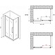 Заказать Душевой уголок 150х60 см Abber Schwarzer Diamant AG30150MH-S60M матовое в магазине сантехники Santeh-Crystal.ru
