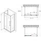 Заказать Душевой уголок 170х50 см Abber Schwarzer Diamant AG30170BH-S50B-S50B прозрачное в магазине сантехники Santeh-Crystal.ru