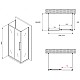 Приобрести Душевой уголок 170х60 см Abber Schwarzer Diamant AG30170BH-S60B-S60B прозрачное в магазине сантехники Santeh-Crystal.ru
