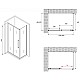 Купить Душевой уголок 180х50 см Abber Schwarzer Diamant AG30180BH-S50B прозрачное в магазине сантехники Santeh-Crystal.ru