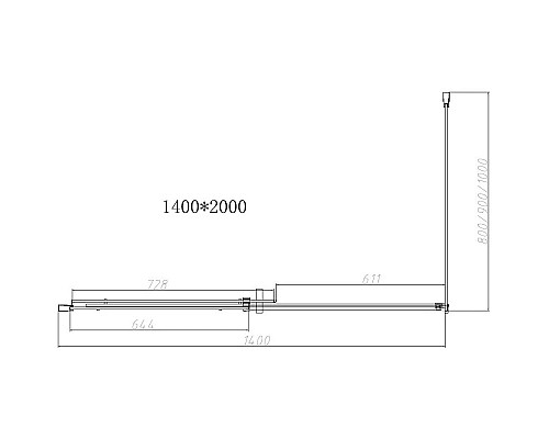 Заказать Душевой уголок 140х90 см Vincea Dice VSR-4D9014CL прозрачное в магазине сантехники Santeh-Crystal.ru