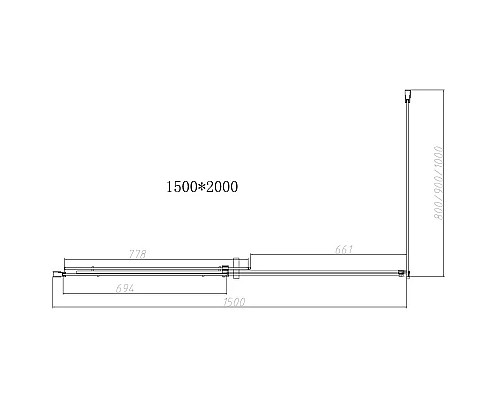 Заказать Душевой уголок 150х80 см Vincea Dice VSR-4D8015CL прозрачное в магазине сантехники Santeh-Crystal.ru