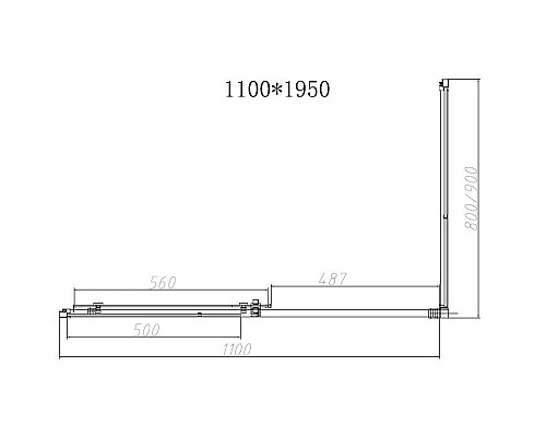 Купить Душевой уголок 110х90 см Vincea Slim-N VSR-4SN9011CLB прозрачное в магазине сантехники Santeh-Crystal.ru