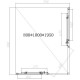 Купить Душевой уголок 100х80 см Vincea Slim-N VSS-4SN8010CLB прозрачное в магазине сантехники Santeh-Crystal.ru