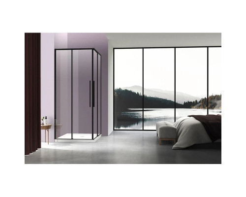 Купить Душевой уголок 100х80 см Vincea Slim-N VSS-4SN8010CLB прозрачное в магазине сантехники Santeh-Crystal.ru