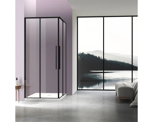 Купить Душевой уголок 100х80 см Vincea Slim-N VSS-4SN8010CLB прозрачное в магазине сантехники Santeh-Crystal.ru
