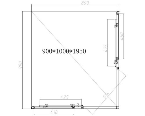 Заказать Душевой уголок 100х90 см Vincea Slim-N VSS-4SN9010CL прозрачное в магазине сантехники Santeh-Crystal.ru