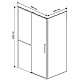 Душевой уголок 100x100 см Vincea Slim Soft VSR-1SS1010CLB прозрачное