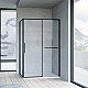 Душевой уголок 100x100 см Vincea Slim Soft VSR-1SS1010CLB прозрачное