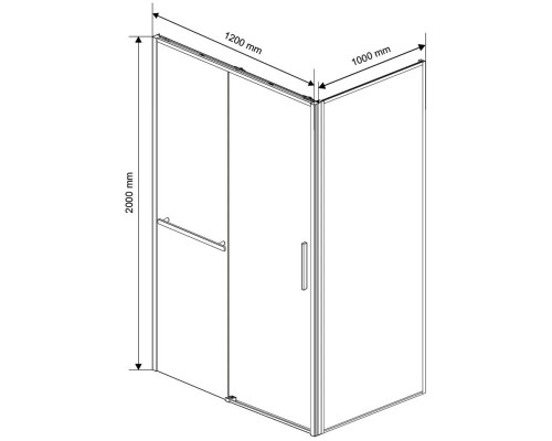 Душевой уголок 120x100 см Vincea Slim Soft VSR-1SS1012CLB прозрачное