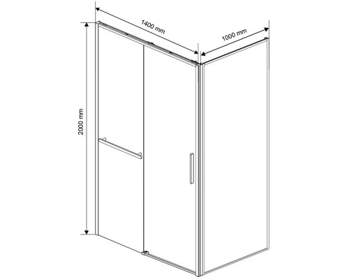 Душевой уголок 140x100 см Vincea Slim Soft VSR-1SS1014CLB прозрачное