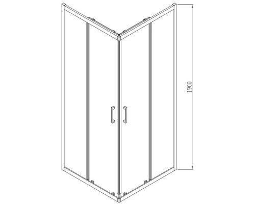 Душевой уголок 90x90 см Vincea Alpha VSS-3AL900CLB прозрачное