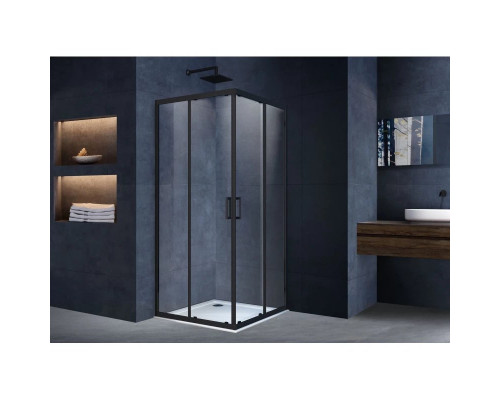 Душевой уголок 90x90 см Vincea Alpha VSS-3AL900CLB прозрачное