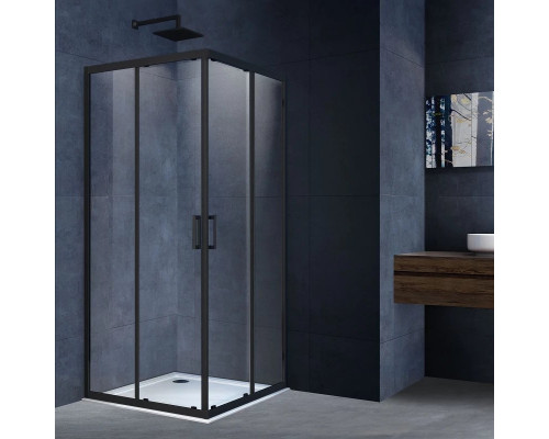 Душевой уголок 90x90 см Vincea Alpha VSS-3AL900CLB прозрачное