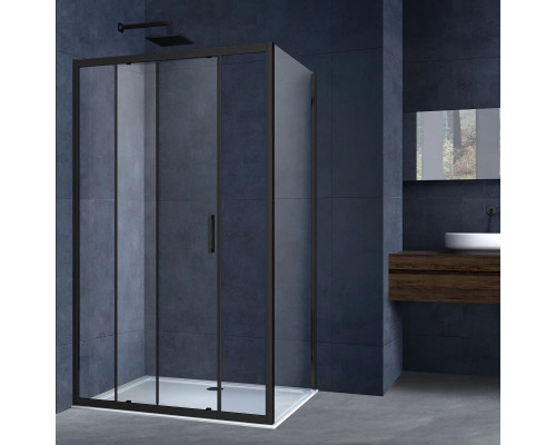 Душевой уголок 120x90 см Vincea Alpha VSR-3AL9012CLB прозрачное