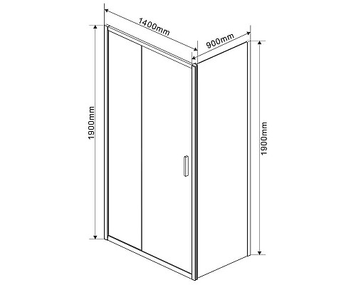Купить Душевой уголок 140х90 см Vincea Garda VSR-1G9014CLGM прозрачное в магазине сантехники Santeh-Crystal.ru