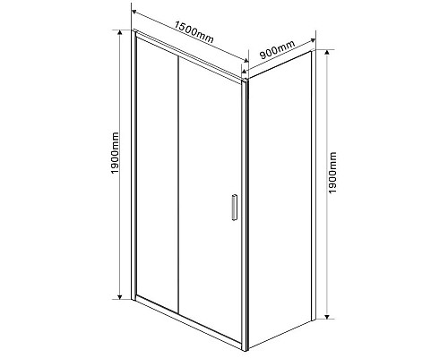 Приобрести Душевой уголок 150х90 см Vincea Garda VSR-1G9015CLB прозрачное в магазине сантехники Santeh-Crystal.ru