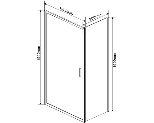 Заказать Душевой уголок 150х90 см Vincea Garda VSR-1G9015CLGM прозрачное в магазине сантехники Santeh-Crystal.ru