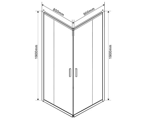 Приобрести Душевой уголок 90х80 см Vincea Garda VSS-1G8090CLGM прозрачное в магазине сантехники Santeh-Crystal.ru