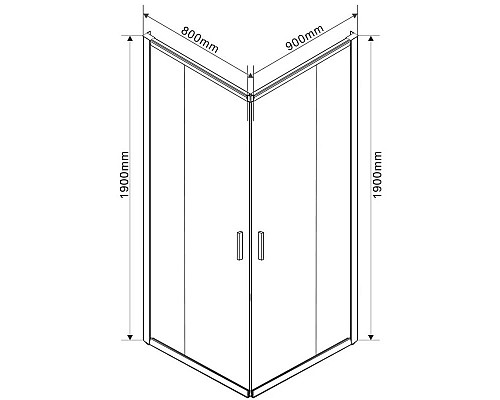 Купить Душевой уголок 90х80 см Vincea Garda VSS-1G8090CGB тонированное в магазине сантехники Santeh-Crystal.ru