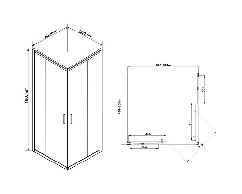 Заказать Душевой уголок 90х90 см Vincea Garda VSS-1G900CGB тонированное в магазине сантехники Santeh-Crystal.ru