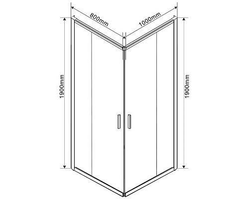 Купить Душевой уголок 100х80 см Vincea Garda VSS-1G8010CLGM прозрачное в магазине сантехники Santeh-Crystal.ru