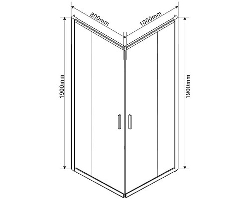 Купить Душевой уголок 100х80 см Vincea Garda VSS-1G8010CGB тонированное в магазине сантехники Santeh-Crystal.ru