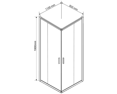 Приобрести Душевой уголок 110х80 см Vincea Garda VSS-1G8011CLGM тонированное в магазине сантехники Santeh-Crystal.ru