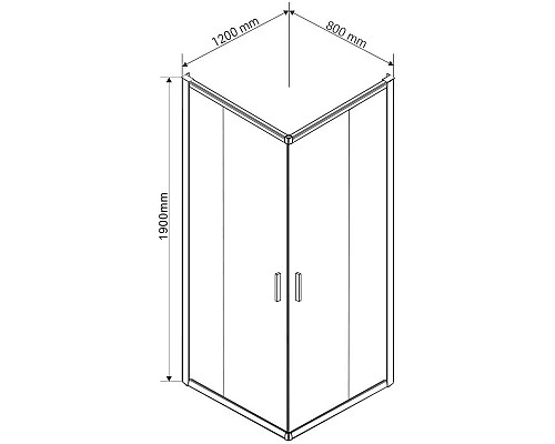 Заказать Душевой уголок 120х80 см Vincea Garda VSS-1G8012CLGM прозрачное в магазине сантехники Santeh-Crystal.ru
