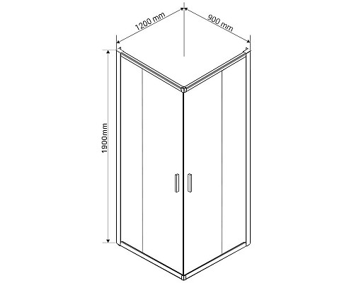 Приобрести Душевой уголок 120х90 см Vincea Garda VSS-1G9012CLGM прозрачное в магазине сантехники Santeh-Crystal.ru