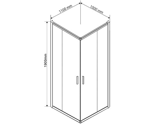 Заказать Душевой уголок 110х100 см Vincea Garda VSS-1G1011CLGM прозрачное в магазине сантехники Santeh-Crystal.ru