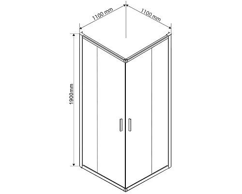 Приобрести Душевой уголок 110х110 см Vincea Garda VSS-1G1111CLGM прозрачное в магазине сантехники Santeh-Crystal.ru
