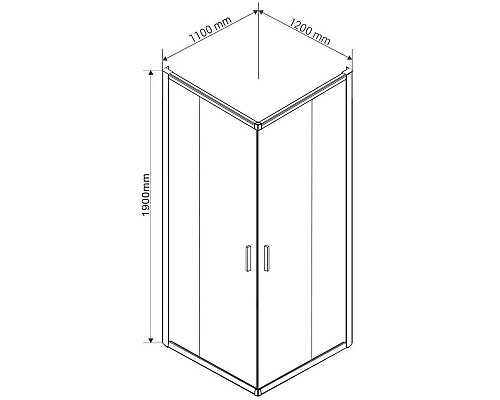 Купить Душевой уголок 120х110 см Vincea Garda VSS-1G1112CLGM прозрачное в магазине сантехники Santeh-Crystal.ru